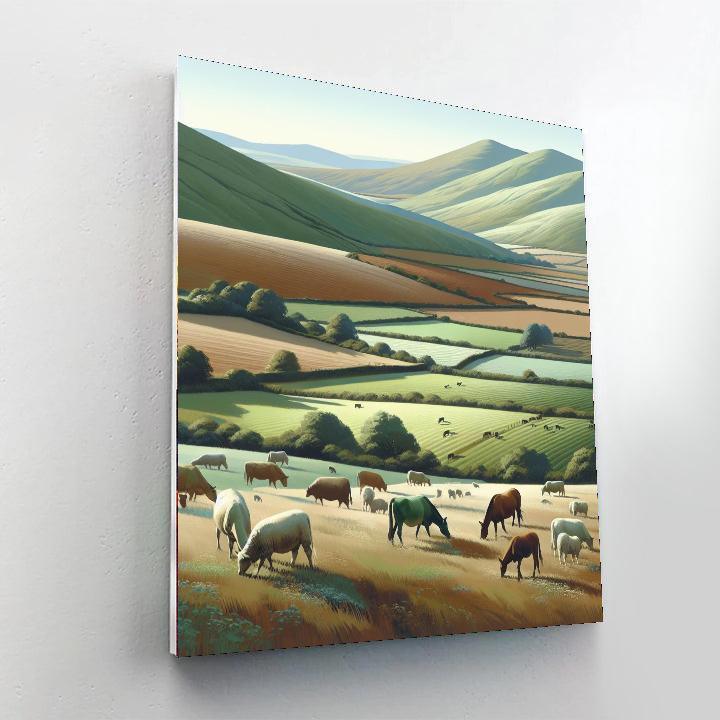 Peaceful Pasture Lands Paint By Number