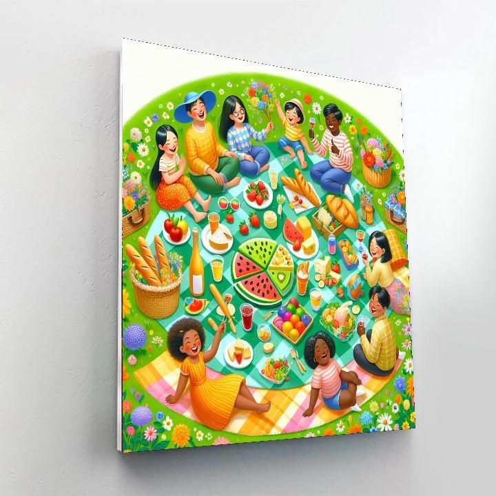 Joyful Picnic Scene Paint By Numbers