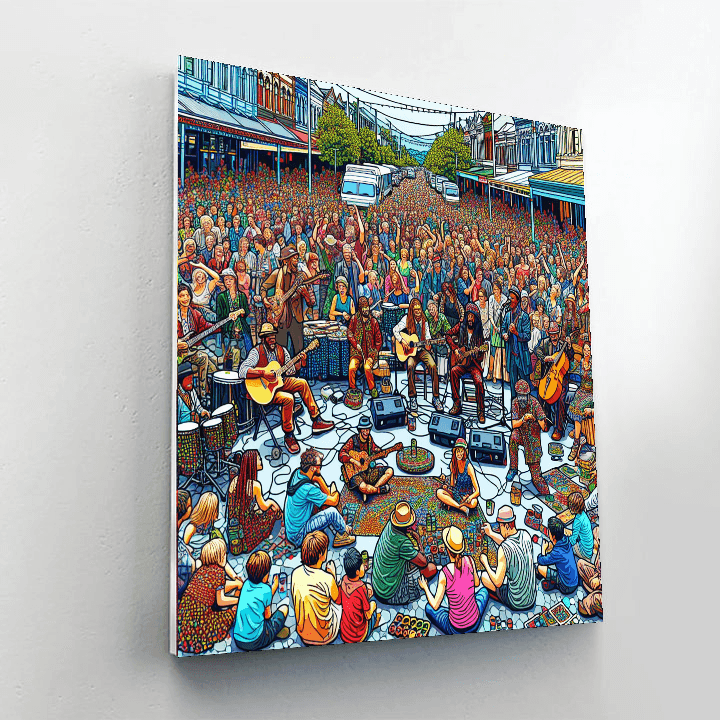 Buskers Festival - New Zealand Number Painting