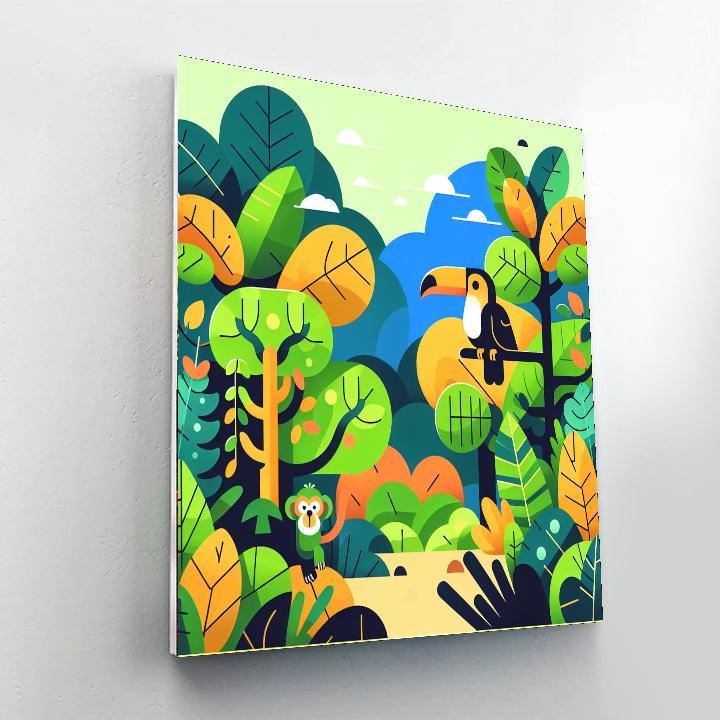 Rainforest Friends Painting By Numbers Kit