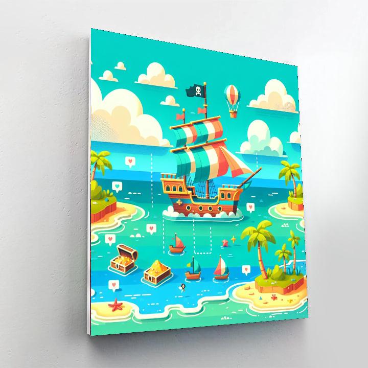 Pirate's Caribbean Cruise Number Painting