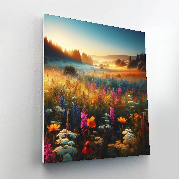 Radiant Meadow Sunrise Numbered Painting Kits