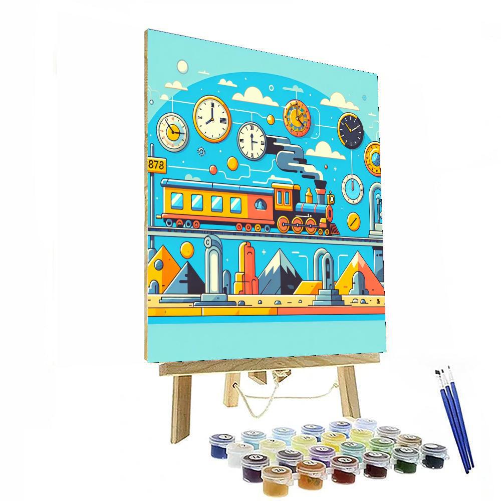 The Time Travel Express Number Painting