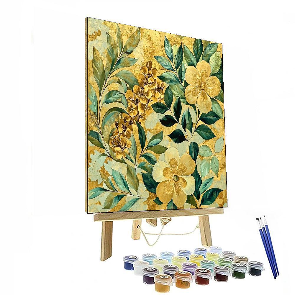 Gustav Klimt Inspired Botanical Patterns  DIY Paint By Numbers