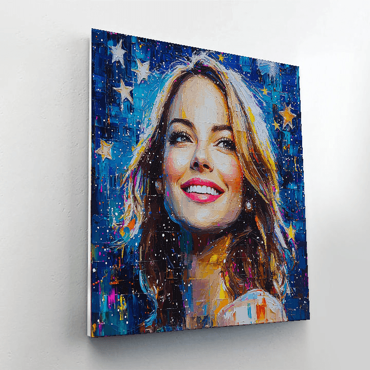 Emma Stone: Radiance Of A La La Land Dreamer Painting Number Kit