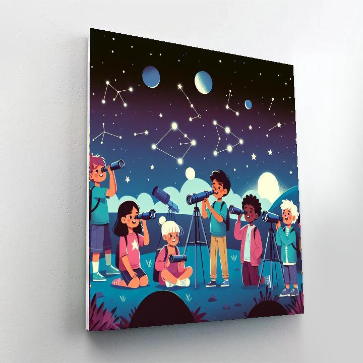 Starry Sky Explorers Number Painting