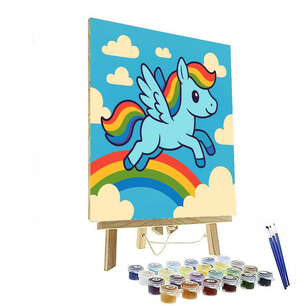 Rainbow Pegasus Flight DIY Paint By Numbers