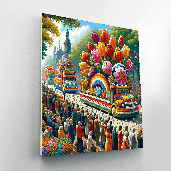 The Flower Parade In Holland Paint By Color