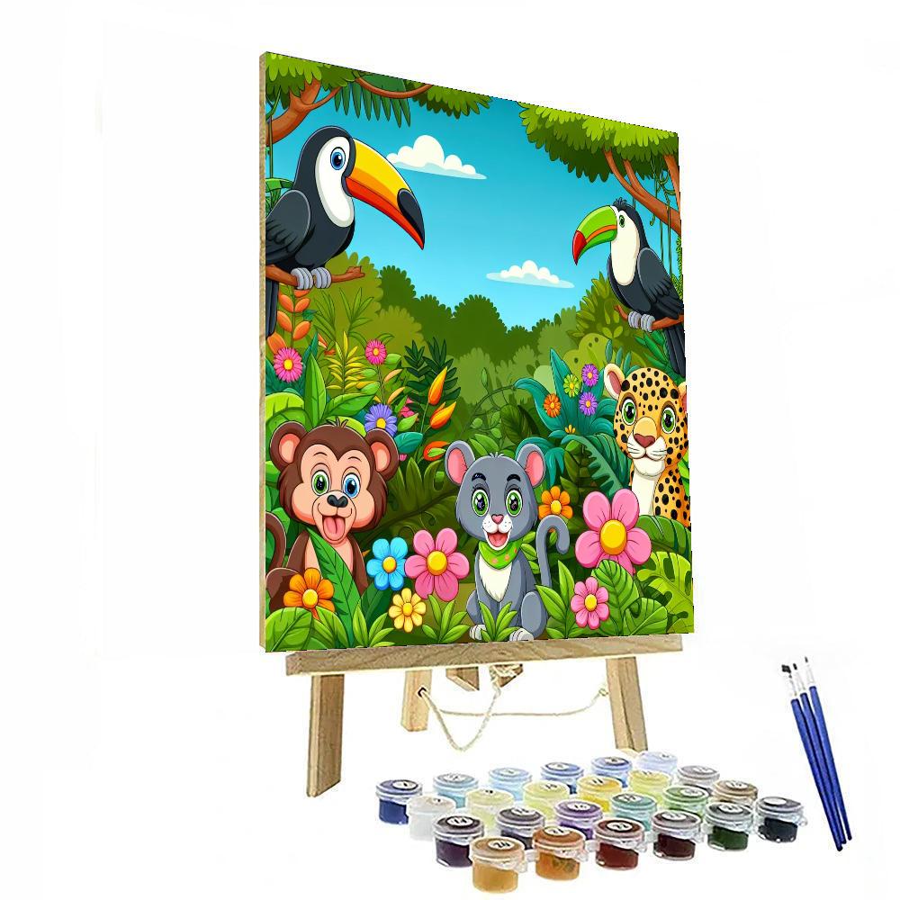 Funky Jungle Vibes Paint By Numbers Art