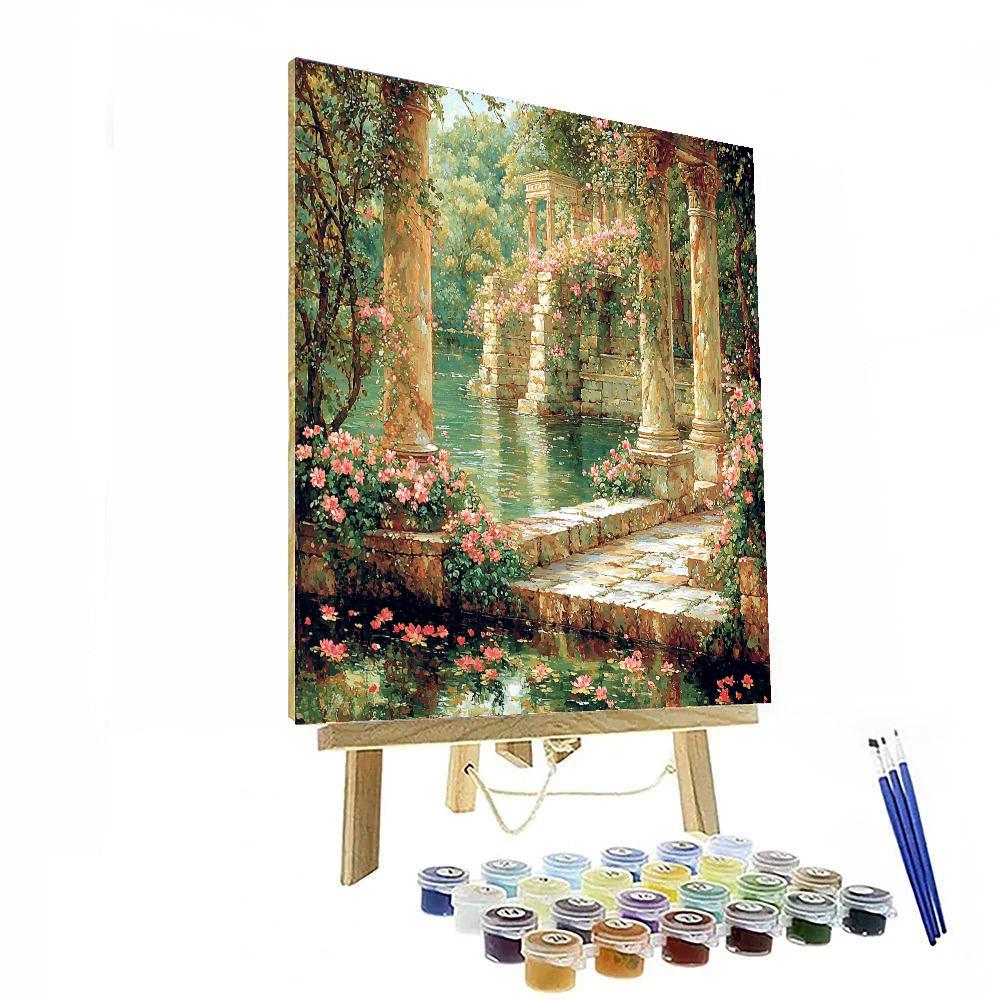 John William Waterhouse Inspired Ancient Ruins In Bloom  Paint By Numbers