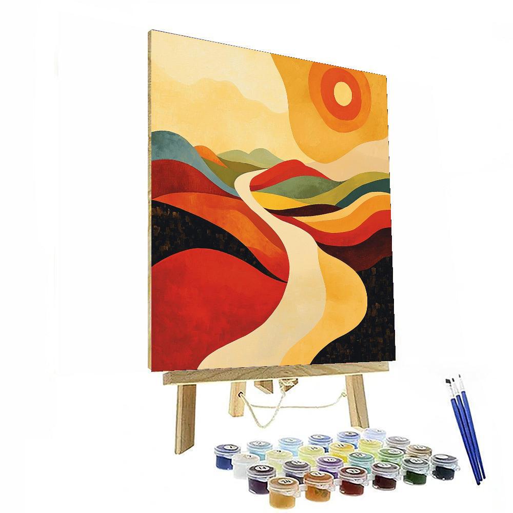 Paul Klee Inspired Rythmic Landscapes  Number Painting