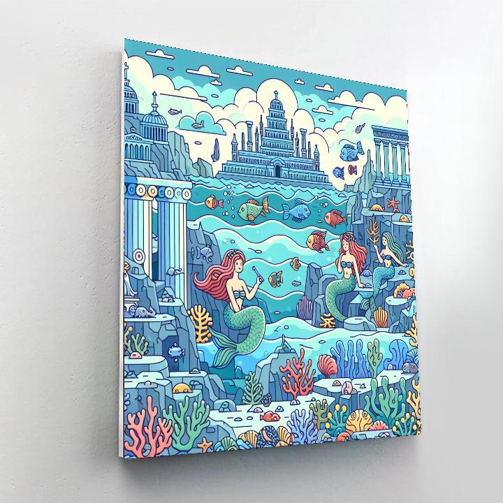 Underwater Atlantis Mystery Number Painting