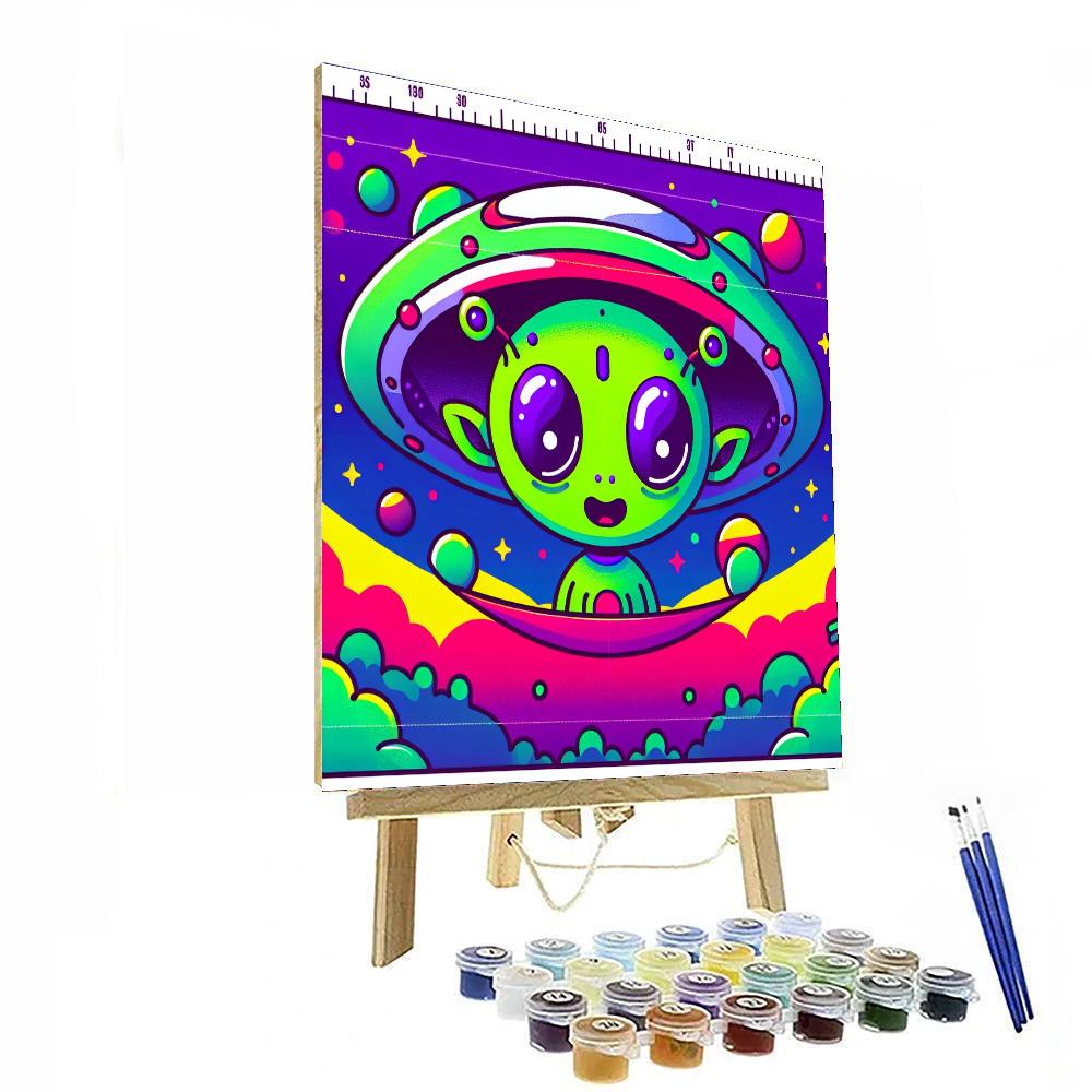 Curious Alien Encounter Painting By Numbers Kit
