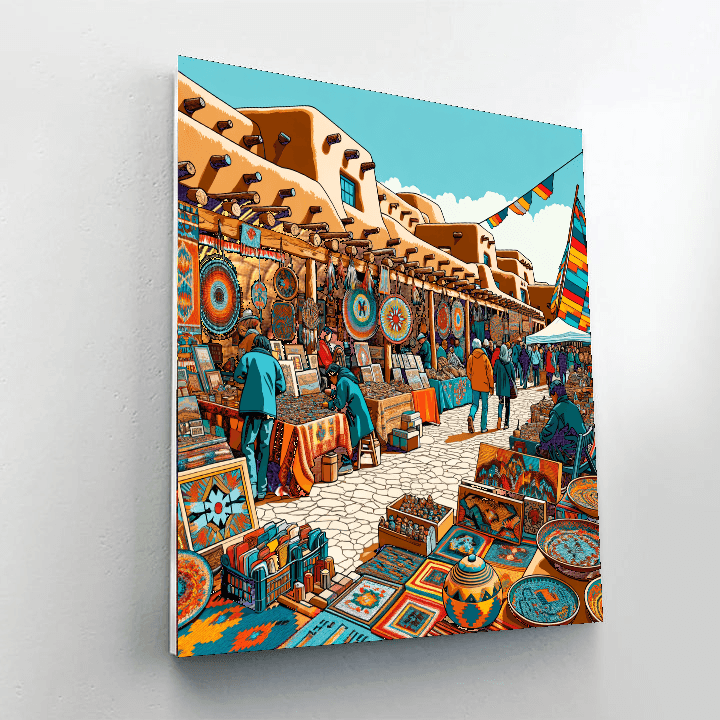 Santa Fe Indian Market - Santa Fe DIY Paint By Numbers