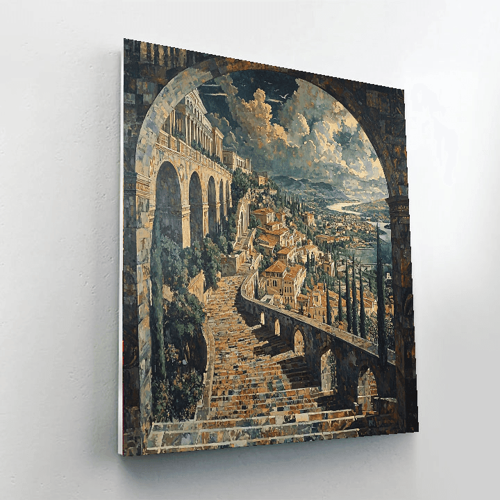 Michelangelo Inspired Michelangelo's Urban Renewal  Paint By Numbers Art