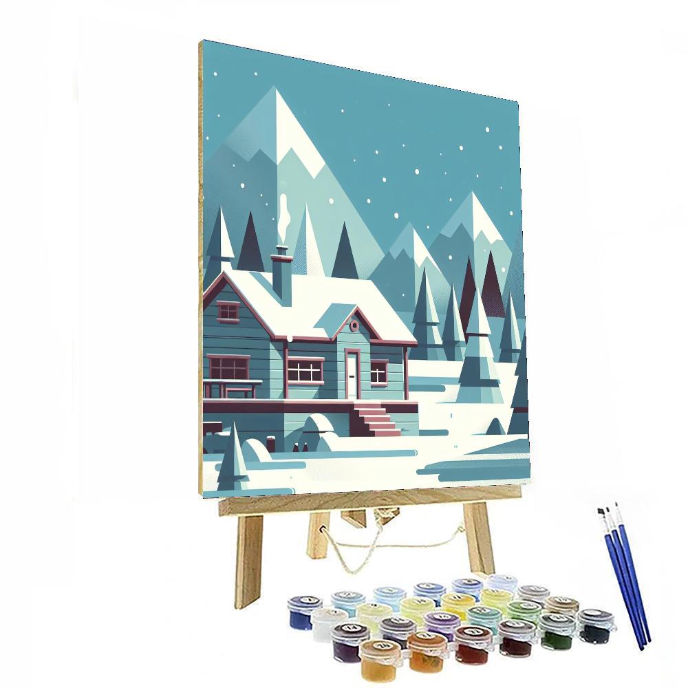 Merry Mountain Cabin Numbered Painting Kits