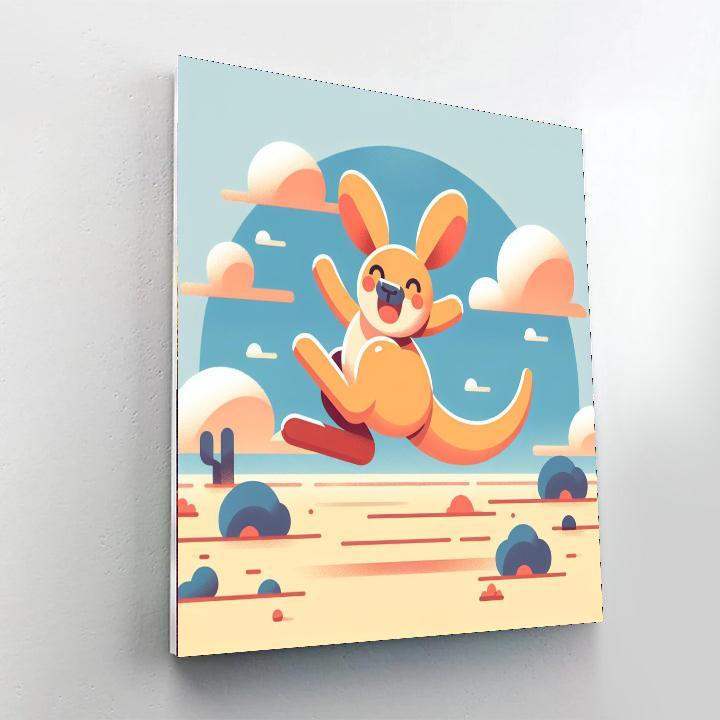 Jumpy Kangaroo Painting By Numbers Kit