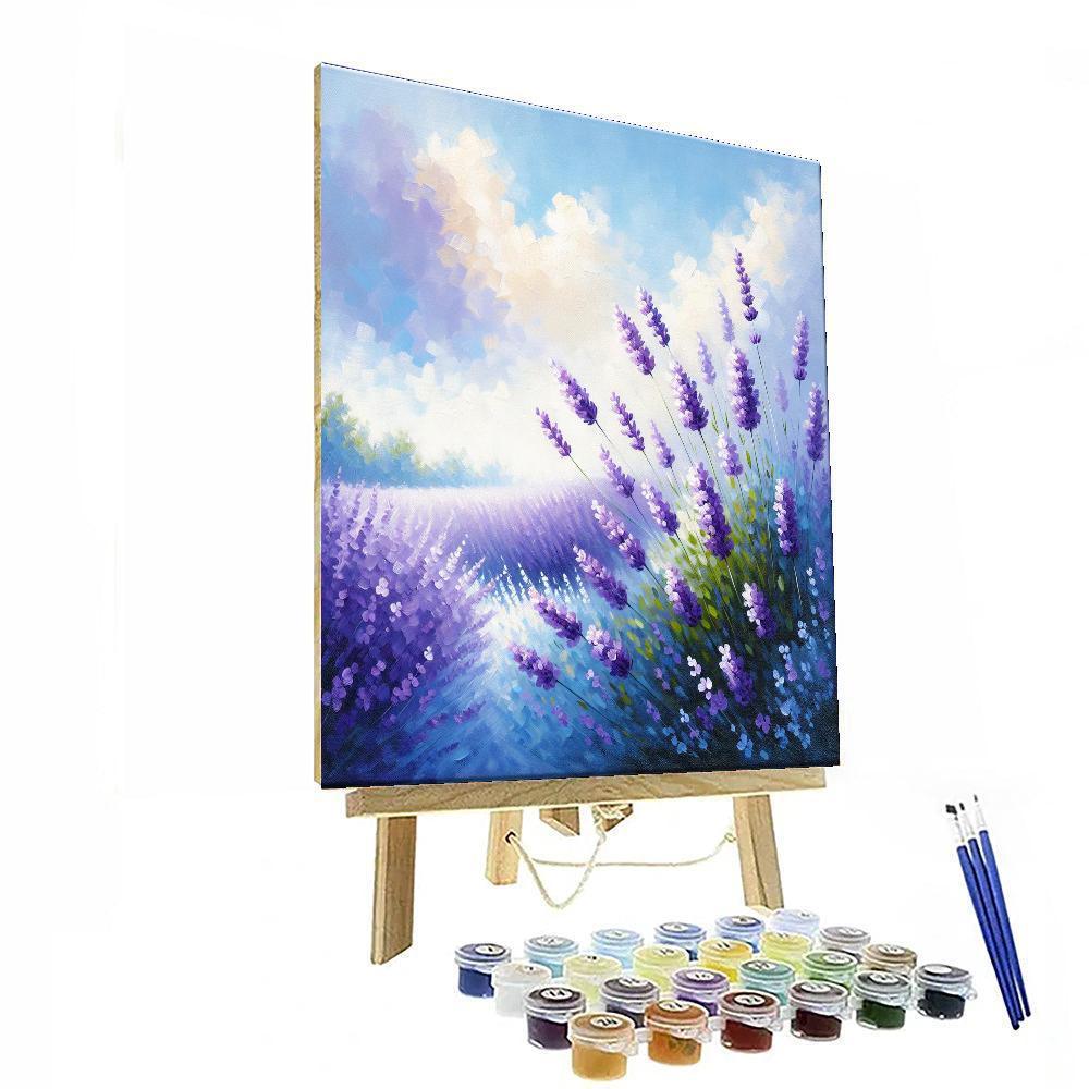 Dreamy Lavender Field Escape DIY Paint By Numbers