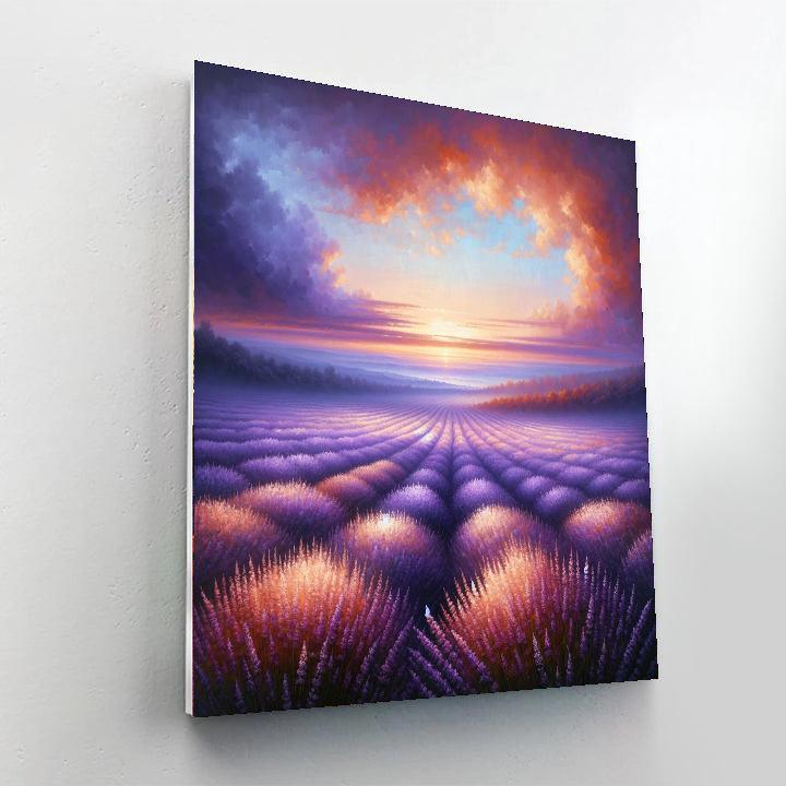 Sunset Over The Lavender Fields Paint By Numbers Kits