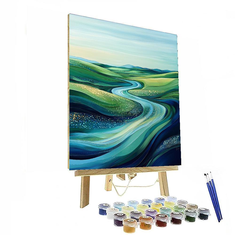Michelangelo Inspired Majestic Rivers Of Time  Paint By Color