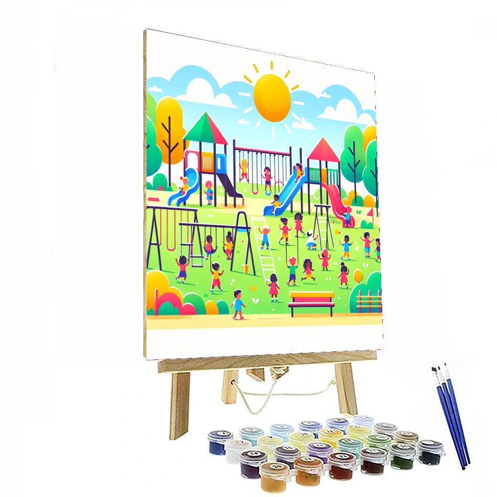 Jolly Jungle Gym Fun Paint By Numbers Art