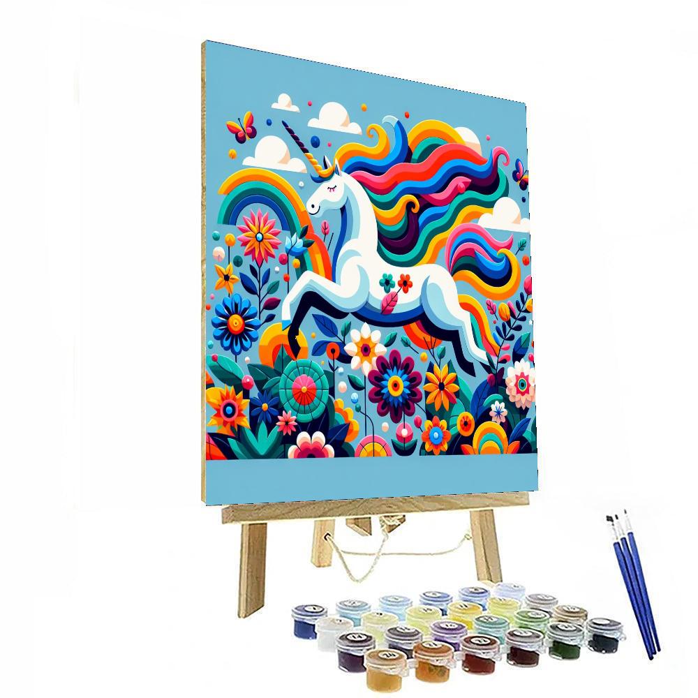 Jubilant Unicorn DIY Paint By Numbers