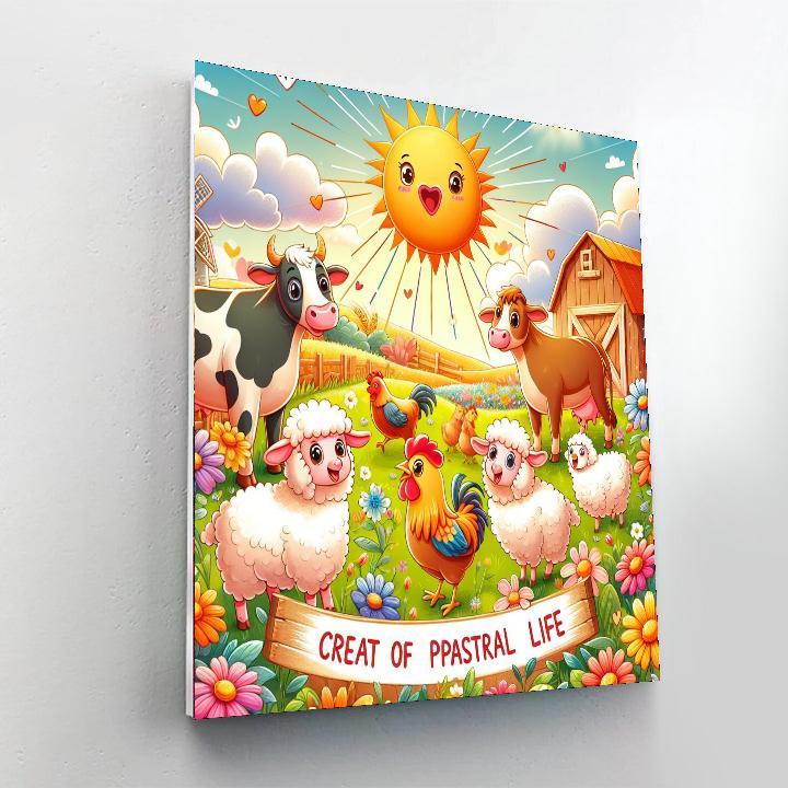 Cheerful Farmyard Days Paint By Numbers