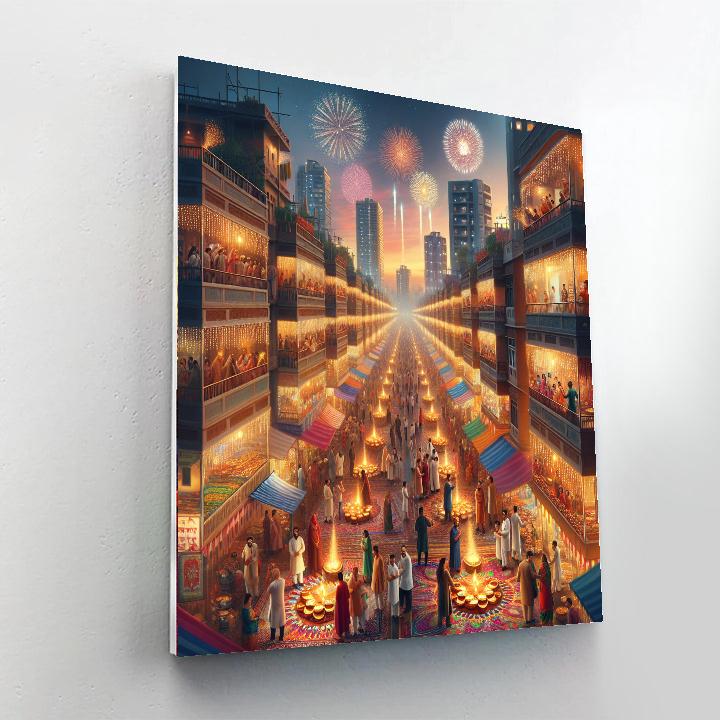 Diwali Festival Of Lights - New Delhi, India Paint By Numbers Kits