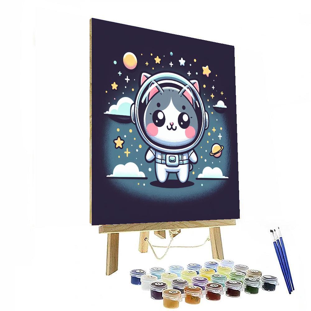 Galaxy Explorer Cat Paint By Numbers