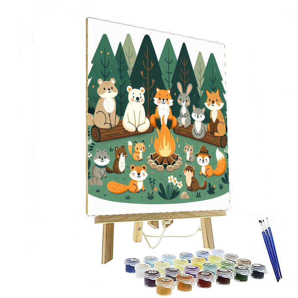 Cuddlebug Critter Camp Paint By Numbers