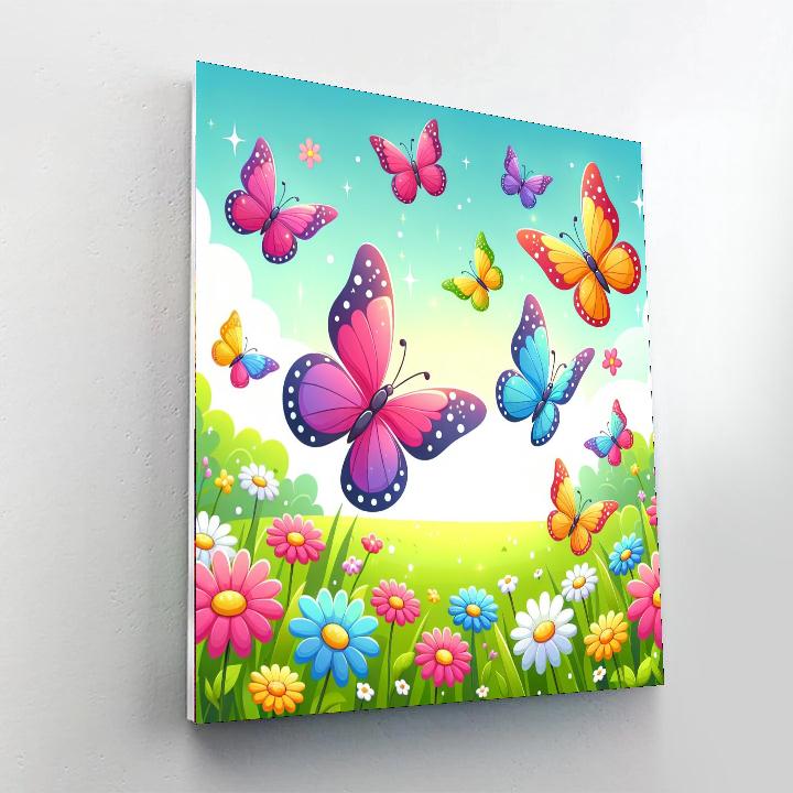 Charming Butterfly Meadows Painting Number Kit