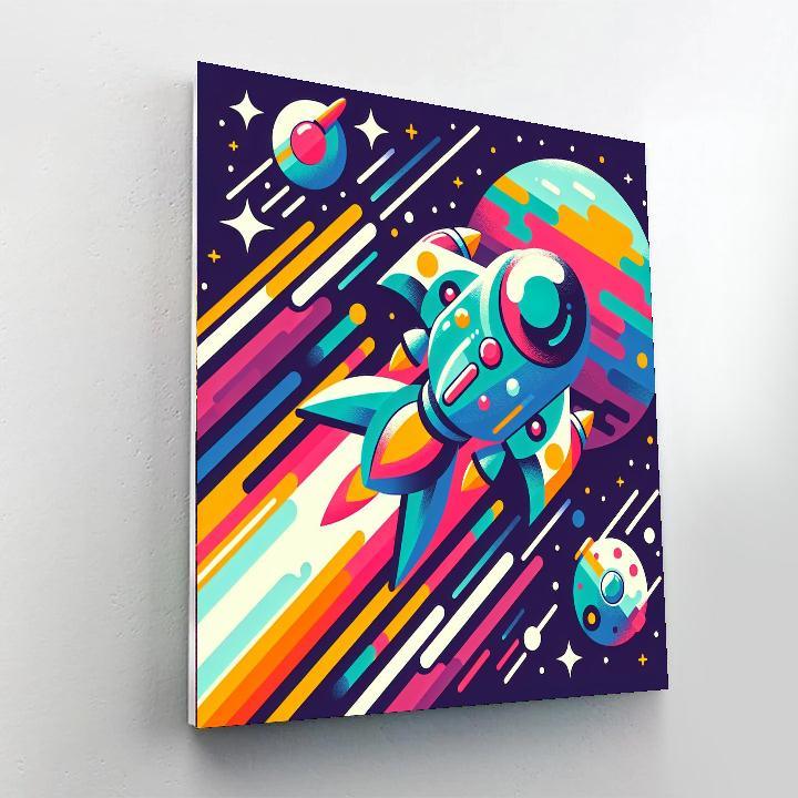 Galaxy Space Race Paint By Color