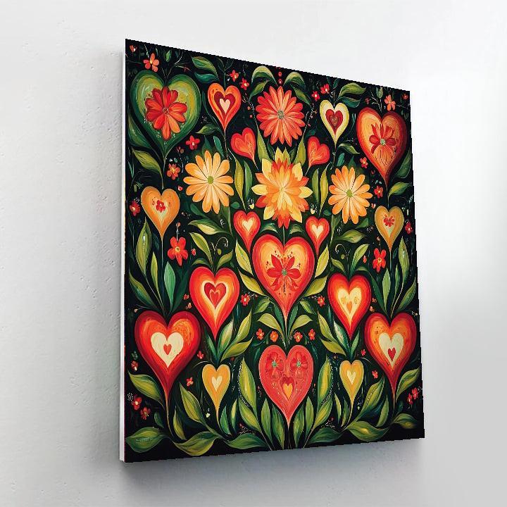 Frida Kahlo Inspired Floral Heartbeats  Paint By Color