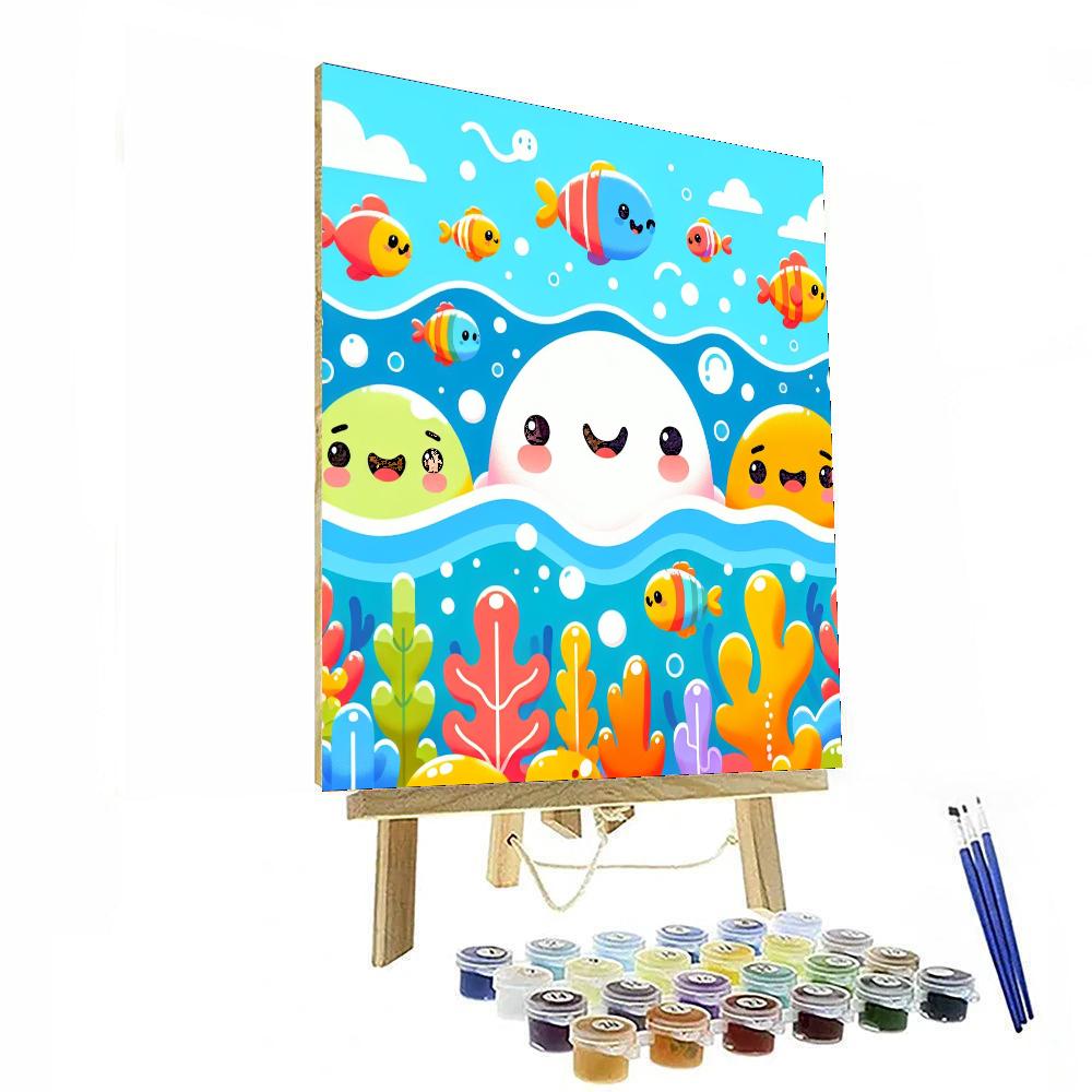Happy Undersea Friends Paint By Number