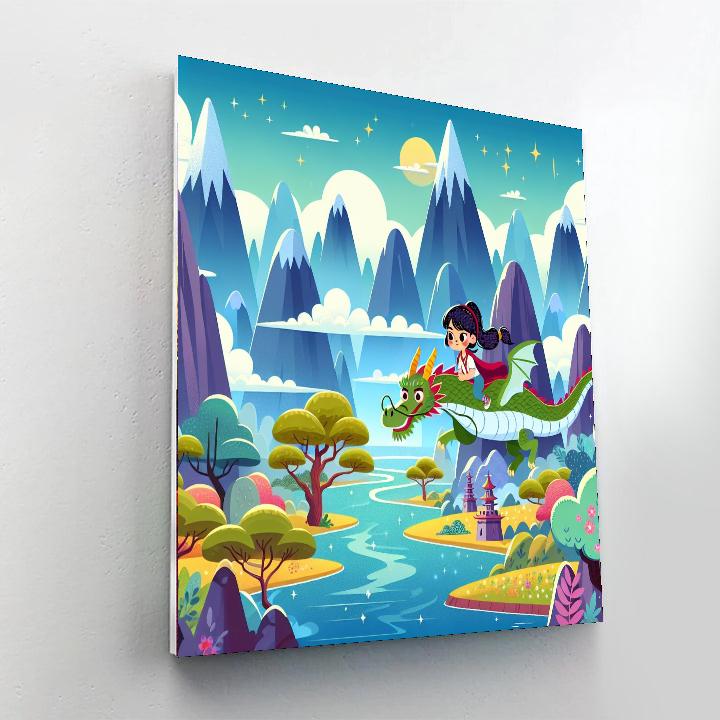 Dragon Rider's Adventure Number Painting