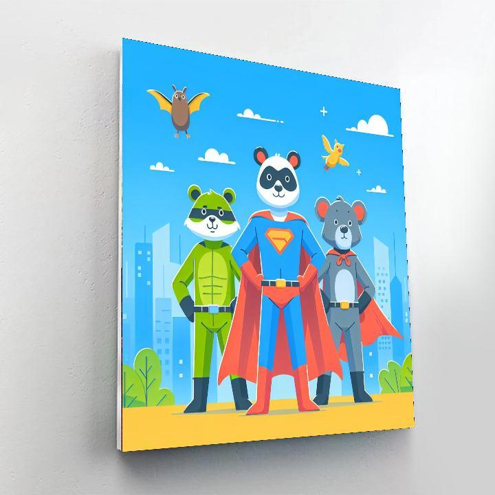 Superhero Animal League Painting By Numbers Kit