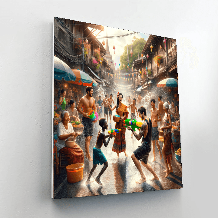 Songkran - Thailand Painting By Numbers Kit