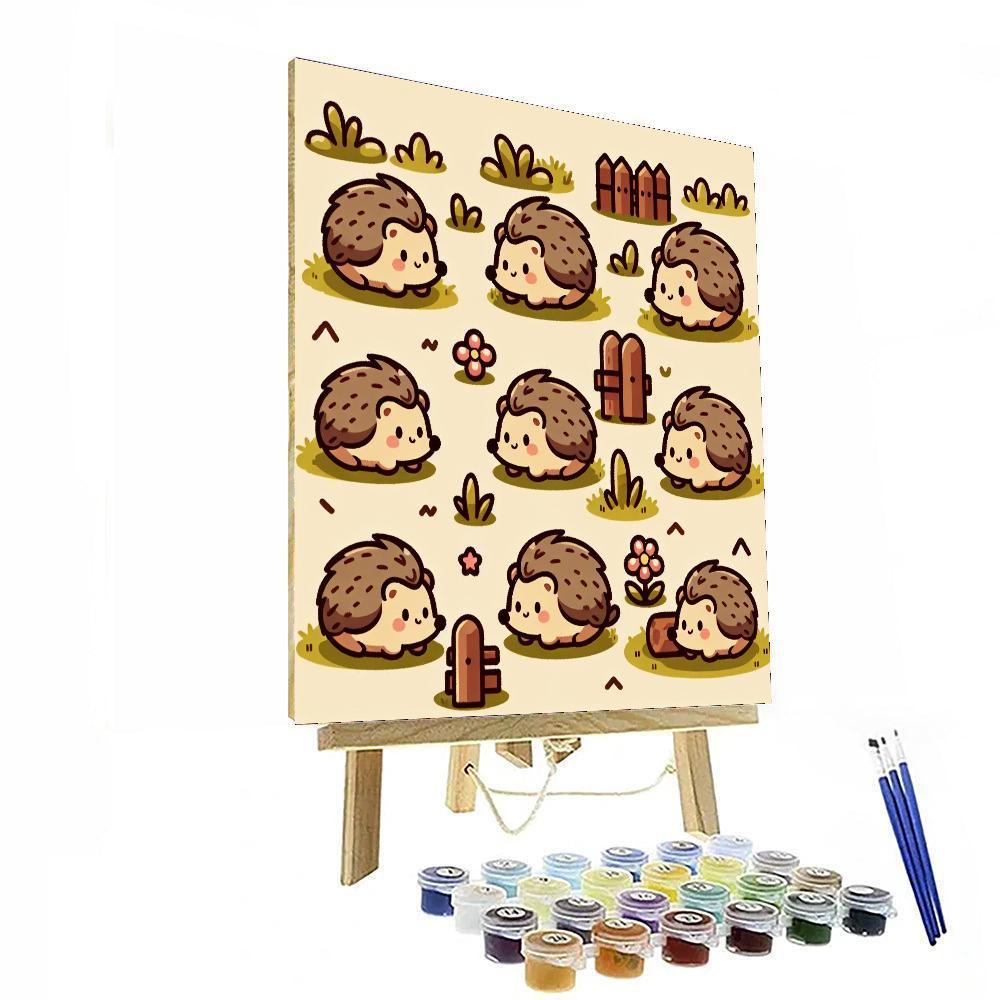 Hilarious Hedgehog Hijinks Paint By Numbers Kits