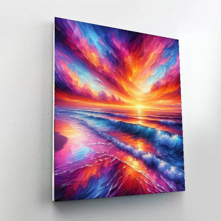 Ocean Sunset Dreamscape Numbered Painting Kits