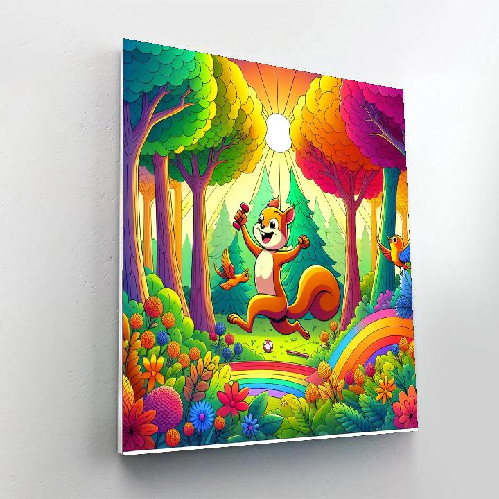 Sporty Squirrel Adventure Paint By Number