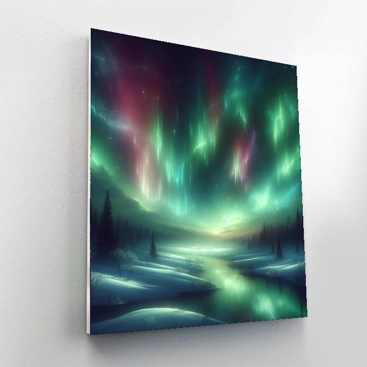 Mystical Aurora Skies Painting Number Kit