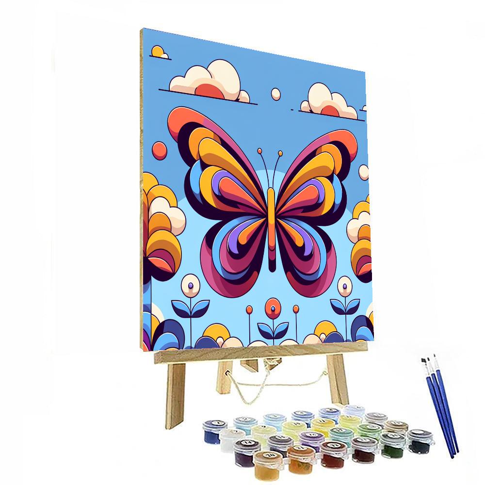 Butterfly's Garden Of Colors Painting By Numbers Kit
