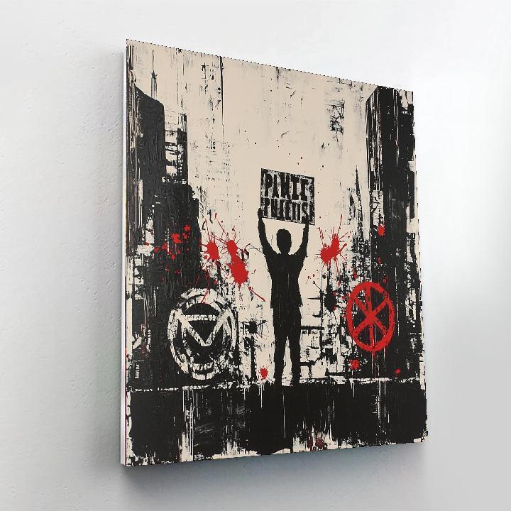 Banksy Inspired Revolutionary Spirit  Paint By Color