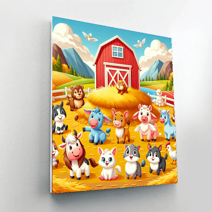 Farmyard Fun Day Painting By Numbers Kit