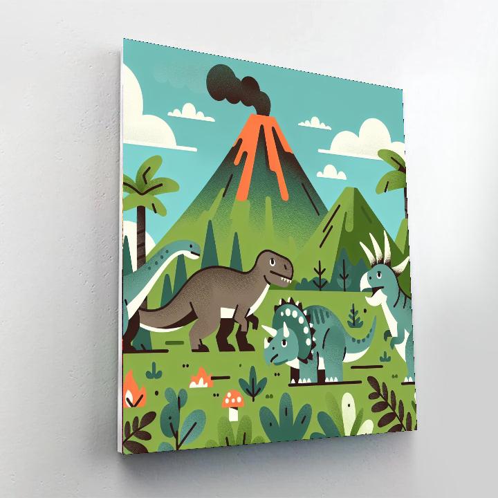 Dinosaurs And Discoveries Numbered Painting Kits