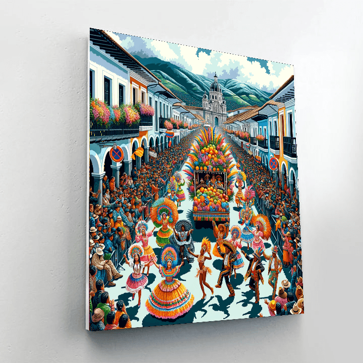 Ecuador's Carnival In Ambato - Ecuador DIY Paint By Numbers