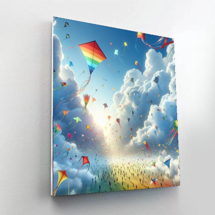 Vibrant Festival Of Kites Number Painting