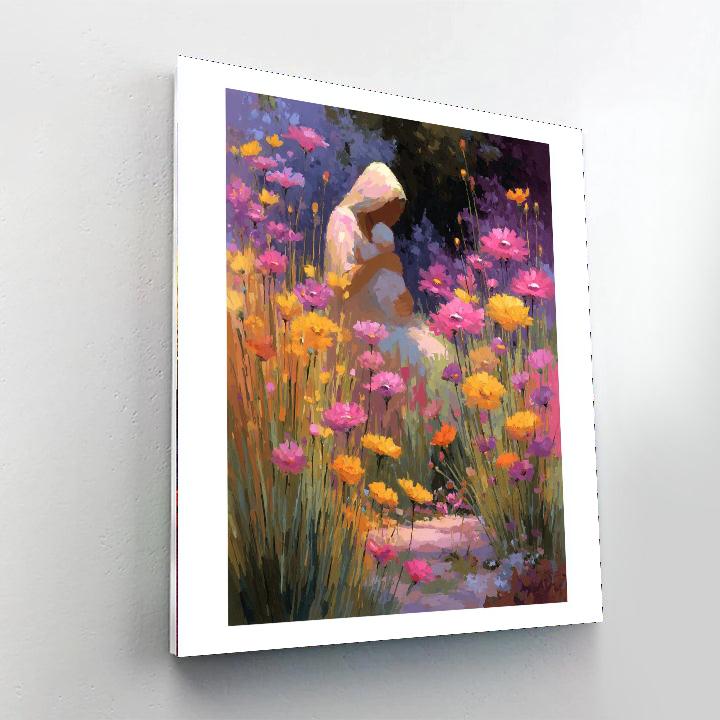 Motherhood In Bloom Number Painting