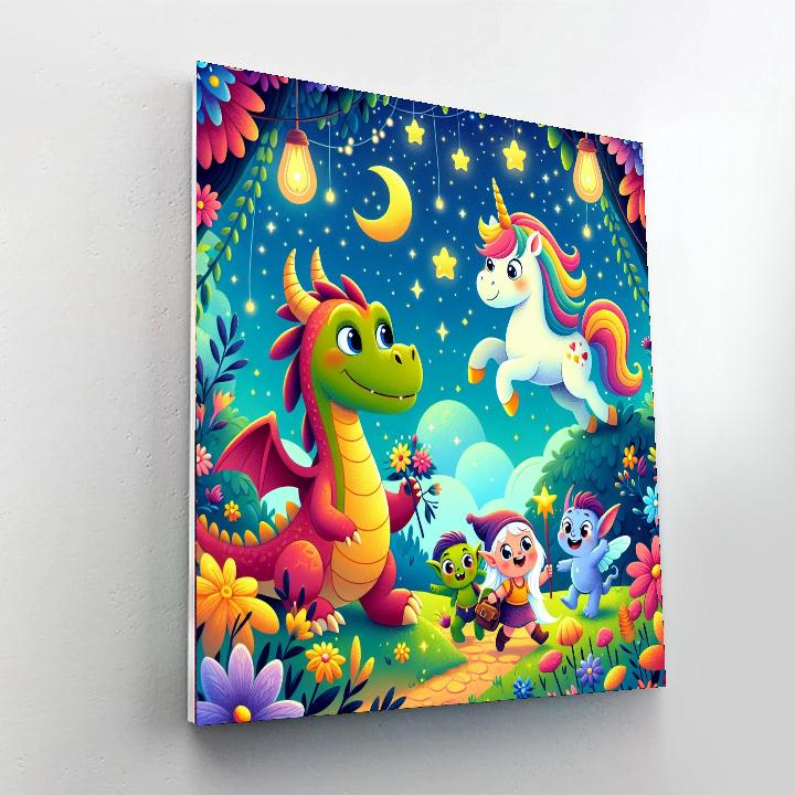 Magical Creature Adventure Paint By Numbers Art