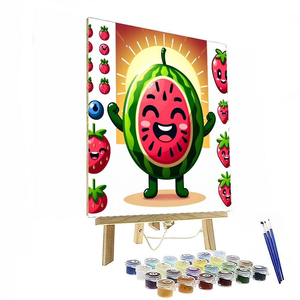 Whimsical Watermelon Paint By Numbers Art